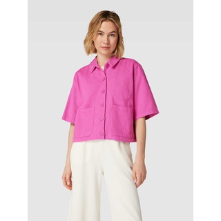 Cropped Bluse mit Eingrifftaschen, Pink, 42