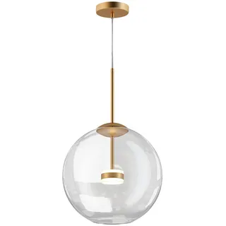 Maytoni Pendelleuchte, Gold, Metall, Glas, Kugel,Kugel, G, 55 cm, CE, beliebig kürzbar, gleichmäßige Lichtverteilung, Lampen & Leuchten, Innenbeleuchtung, Leuchten nach Räumen, Wohnzimmerlampen