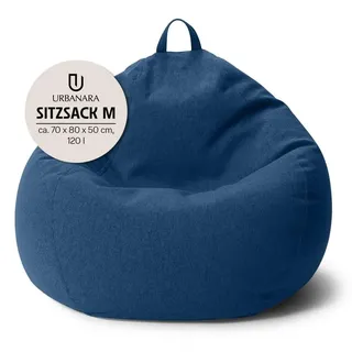 URBANARA Sitzsack 120l blau Basic-Comfort
