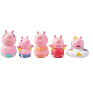 TOMY Peppa und Familie Badespritzer 5er Set