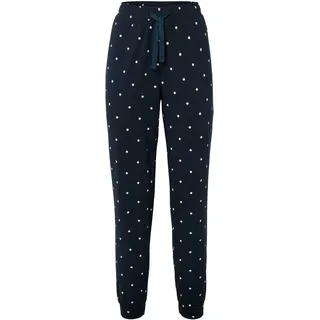 Tchibo - Pyjamahose - Damen - Gr. XL - weiß/gepunktet
