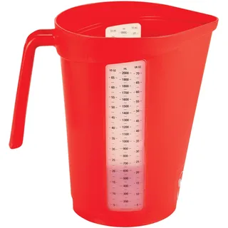 Messbecher in Lebensmittelqualität, 2 Liter, Rot 60004