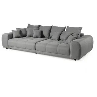 Livora Big-Sofa Polyester 3-Sitzer Grau
