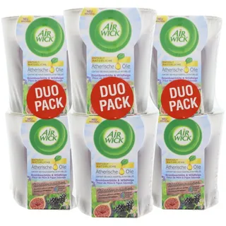 Air Wick Duftkerze 3x Air Wick Doppelpack Duftkerze Blütenzauber Brombeerblüte & Wildfeig