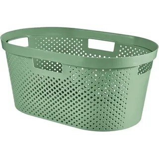 Curver Wäschekorb, 40 l, recycelter Kunststoff, Grün,