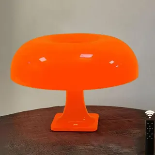 LOGT LED Pilzlampe mit Fernbedienung Dimmbar Pilz Tischlampe Orange mit Stecker Kabel Mushroom Lamp Schalter Innen Tischleuchte 3 Farbtemperatur Deko Pilz Lampe Moderne Nachttischlampe,Orange