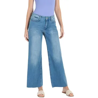 MAC Wide Leg Jeans Straight Fit in hellblau-D36 / L32