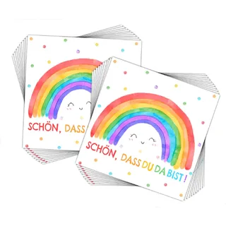 40 Stück Servietten Geburtstag Kinder,Mädchen Regenbogen Deko Kindergeburtstag Bunt Tischdeko,Fasching Einschulung Junge Party Bunte Schön Geburtstagsservietten für Karneval Geburtstage Konfetti
