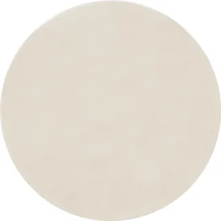 Tectake Soft Zone Kurzflorteppich 120 x 120 cm Creme