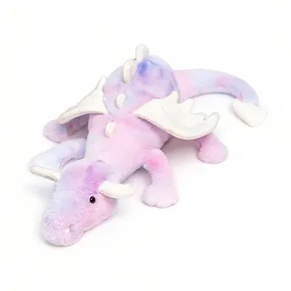 Kawaii Drachen Kuscheltier 50 cm – Plüsch Drache Regenbogen Lila – Körperkissen & Dekokissen - Lila