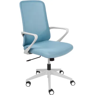 Beliani Bürostuhl Hellblau Höhenverstellbar Drehbar Wipp Funktion Modernes Design Schreibtischstuhl Drehstuhl für Home Office Büro - Blau/Weiß