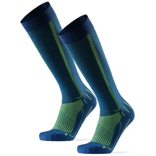 Danish Endurance Kompressionsstrümpfe 2er Pack Blau/Gelb 39-42