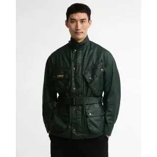 Barbour für Herren. MCA1155 Jacke Distressed 90th Anniversary A7 dunkelgrün (38), Lässig, Baumwolle