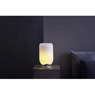Atmos Light & Sound – tragbare Akku-Tischleuchte in Silber