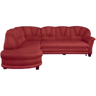 Ecksofa HOME AFFAIRE "Camelita" Sofas Gr. B/H/T: 231 cm x 86 cm x 81 cm, Microfaser PRIMABELLE, Ottomane links, ohne Bettfunktion, rot (bordeaux) Ecksofas Sofas wahlweise mit Bettfunktion
