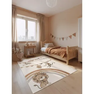 Villeroy & Boch Roar like a Lion Rainbow Party Kinderteppich 160 x 230 cm Weiß/Creme/Multifarben