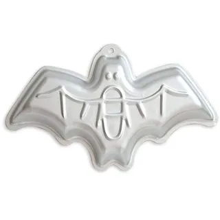 ZDYWY 30,5 cm große Fledermaus-förmige Aluminium-3D-Backform, Kuchenform, Geburtstagskuchenform für Halloween – Fledermaus
