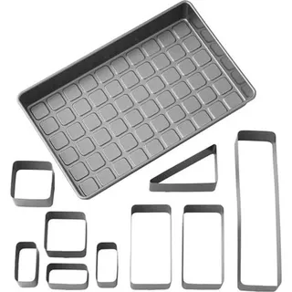 Famanu Kuchenform Set Zahlen und Buchstaben - Antihaftbeschichtung, 36,8 x 22,8 cm