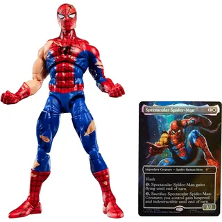 Hasbro Magic: The Gathering Actionfigur Battle-Damaged Spider-Man 15 cm - Blau/Rot