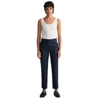 GANT Damen Slim Slack Klassische Hose, Evening Blue, 38 EU - 38