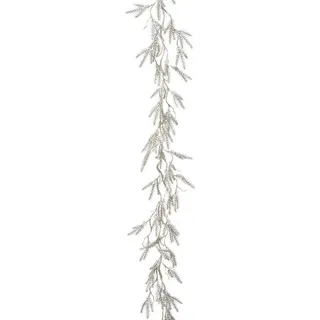 Creativ green Winterliche Kunstpflanze 180 cm silber