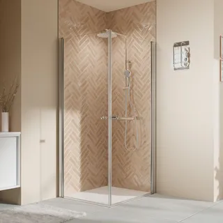 Breuer Elana 2.0 Runddusche mit Drehtür 90 x 200 cm 2426 001 001 017