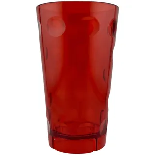 Dubbebecher 0,5 Liter (Rot) aus Plastik mit Logofläche - mit Logofläche (Freifläche für Beschriftung oder Druck) - Pfalz Dubbeglas aus Kunststoff (Polycarbonat)
