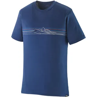 Patagonia Herren Capilene® Cool Merino Blend Graphic Shirt - XL - Strata Stripe: Clement Blue