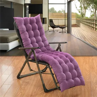 DOTBUY-SHOP Liegenauflage mit Antirutsch, Bunt Tragbarel Auflage Gartenliege, Weich & Bequem Sonnenliege Auflage, Dick Innenhof Gartenliege Auflage für Innen/Außen Liegenauflagen (Lila,53x53cm)