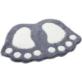 paracity Badematte, rutschfest, große Füße Badezimmer Dusche Teppiche Shaggy Teppich saugfähig Fußmatte Fußmatte, grau, 48*67CM