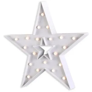 levandeo LED Leuchtstern 38,5x37 cm Weiß