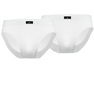 GÖTZBURG Herren Slips, 2er Pack - X-lastic, Unterwäsche, Unterhosen, Logo, einfarbig Weiß 3XL