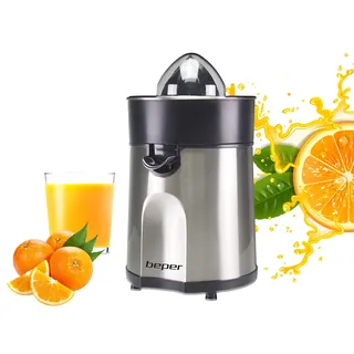 Beper P102EST001 Elektrische Orangenpresse schwarz/silber