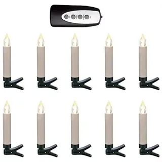 Hi Baumkerzen LED 10 Stk. Kabellos Warmweiß