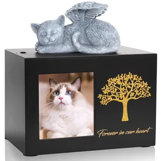 Tierurnen für Katze mit individueller Gestaltung für die Aufbewahrung von Asche, geeignet für Katzensowie Anderen tierischen Familienmitglieder (Katze)