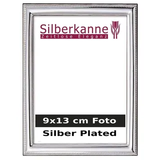 Bilderrahmen Norderney 9x13 cm – Echt versilbert & Anlaufgeschützt – Edler Fotorahmen mit Holzrücken, Silber Plated