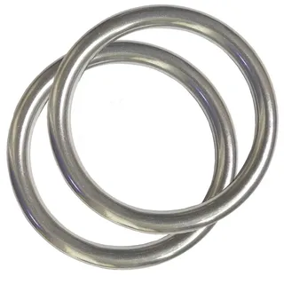 2 x 10,2 cm große Metall-O-Ringe, 304 Stück, nahtloses Schweißen, Edelstahl, sehr robust und robust, 10 mm x 80 mm