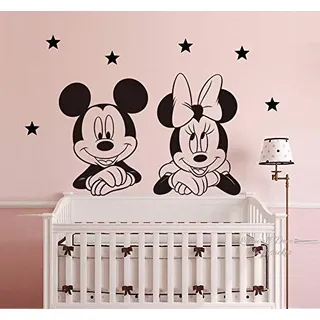 Mickey Maus Minnie Mouse Sterne Disney Wandaufkleber Wandgemälde Art Deco Wohnkultur Wandkunst Dekoration Abziehbilder Babyzimmer