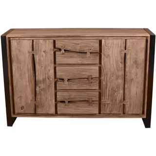 SIT Möbel Sideboard 140 x 90 cm Schwarz / Akazie