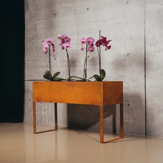 Edelrost Cortenstahl Pflanzkübel Aura Smart Blumenkübel Pflanzkasten Metall Rost