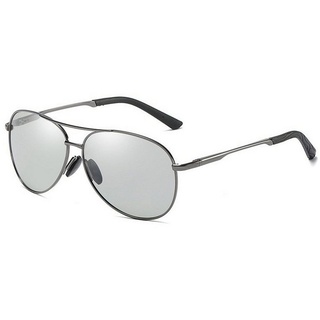 FIDDY Sonnenbrille Polarisierte Sonnenbrille Damen Herren Polarisierte Pilotenbrille (1-St) grau