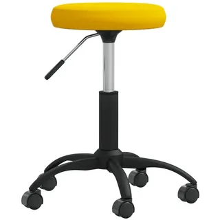 vidaXL Massagehocker Samt 42 x 54 x 42 cm Senfgelb