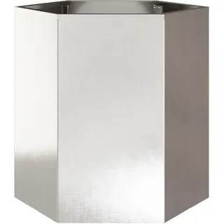 HEFZGDB Pflanzkübel Sechseckig 46x40x45 Edelstahl Pflanzenkübel Blumentopf Gross Innen Anzuchtkasten Pflanztöpfe für Innenhof Terrasse Parks Garten