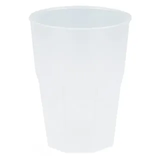 20 Mehrweg Becher weiß Plastikbecher 300ml Wiederverwendbar Frost bunt