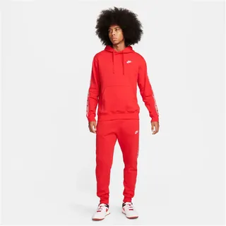 NIKE Club Fleece Grafik Kapuzen-Trainingsanzug Herren 657 - university red/white S