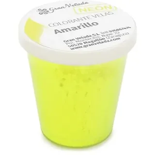 Gran Velada - Neon-Gelbe Kerzenfarbe Pigment 30 cc | Farbpulver für Kerzenherstellung, Intensivgelb, Neon-Farbe, Wachsfarben für Containerkerzen, Professionelle Kerzen Zutaten