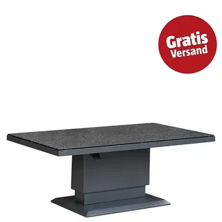Sunfun Garten-Couchtisch Maja Lift  (L x B x H: 130 x 75 x 74 cm, Anthrazit)