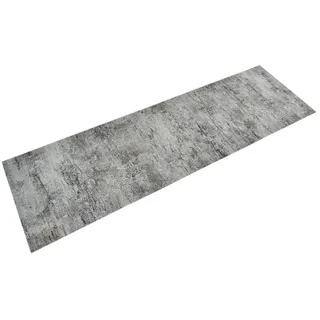 furnicato Teppich Küchenläufer Beton Druck 180 x 60 cm Samt, Latex Rückseite, 60 x 180 cm, Maschinenwaschbare Küchenmatte mit rutschfester Latex-Unterseite grau|schwarz 60 x 180 cm | 60 cm