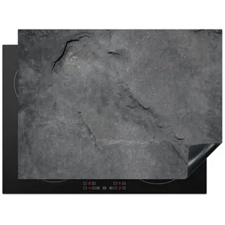 MuchoWow Herd-Abdeckplatte Granit - Grau - Stein - Industriell, Vinyl, (1 tlg), Ceranfeldabdeckung Küche, Herdabdeckplatte Einteilig, 70x52 cm grau 70 cm x 52 cm x 0.2 cm