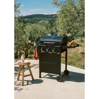 BBQ GAS BURNER - 9kW Gasgrill mit 3 Brennern und klappbarem Tisch